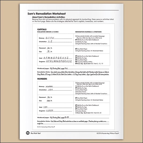 Printing Instruction 1st & 2nd ~FREE~ Handwriting Without Tears -style  letters