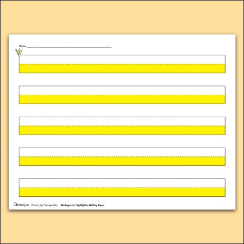 Highlighter Paper (Kindergarten Writing)