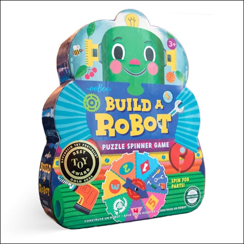 Build a Robot Shaped Spinner Game