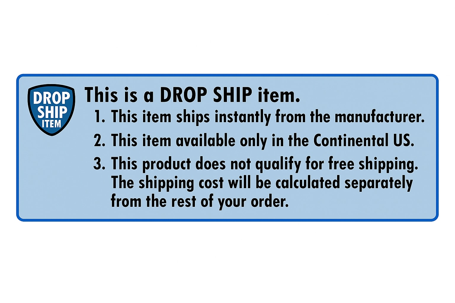 this is a electronic drop ship item